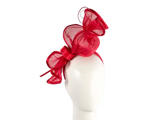 Fascinators Online - Twisted red racing fascinator by Fillies Collection