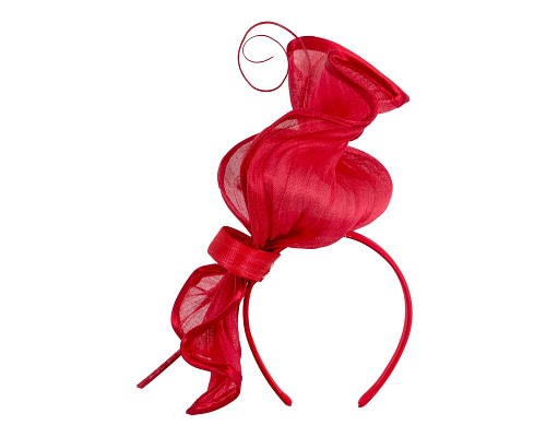 Fascinators Online - Twisted red racing fascinator by Fillies Collection