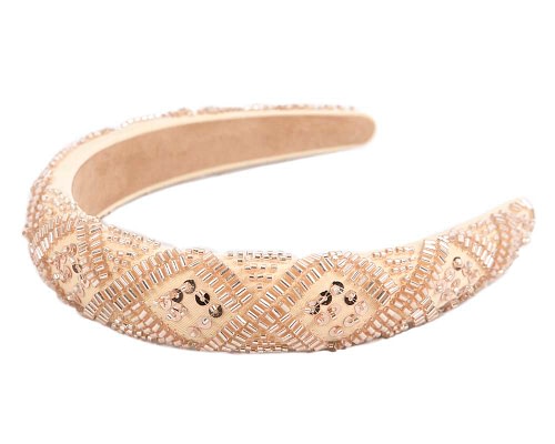 Fascinators Online - Fashion gold fascinator headband