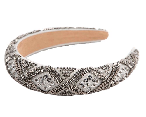 Fascinators Online - Fashion silver fascinator headband