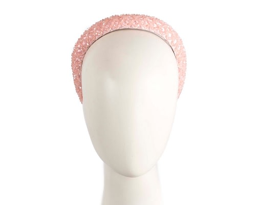 Fascinators Online - Fashion sparkling pink fascinator headband