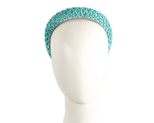 Fascinators Online - Fashion sparkling turquoise fascinator headband