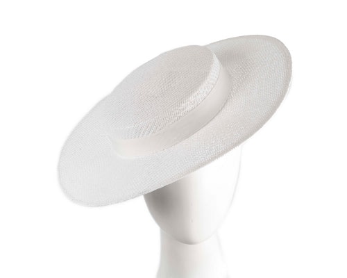 Fascinators Online - Max Alexander White Boater Hat