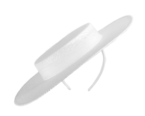 Fascinators Online - Max Alexander White Boater Hat