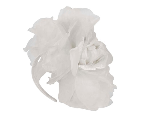 Fascinators Online - Large cream silk flower headband by Fillies Collection