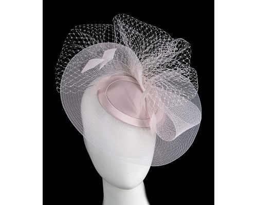 Fascinators Online - Light pink custom made cocktail hat