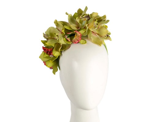 Fascinators Online - Floral Lime Green Fascinator - Max Alexander