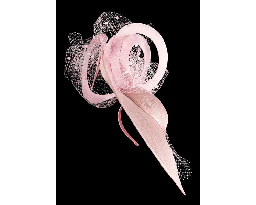 Fascinators Online - Large Fillies Collection Dusty Pink Fascinator Hat