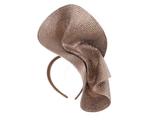 Fascinators Online - Sparkly tall rose gold fascinator by Fillies Collection