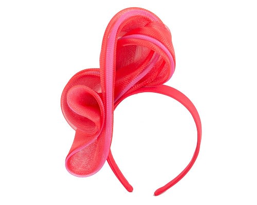 Fascinators Online - Red & Fuchsia layered racing fascinator by Fillies Collection