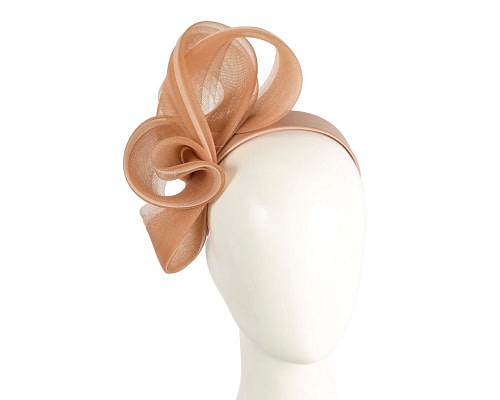 Fascinators Online - Coffee & Nude layered racing fascinator by Fillies Collection