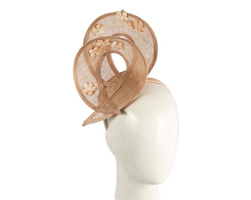 Fascinators Online - Exclusive nude sinamay fascinator by Max Alexander