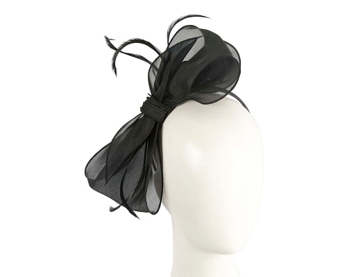 Fascinators Online - Black organza bow fascinator by Max Alexander