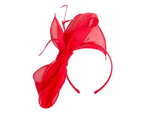 Fascinators Online - Red organza bow fascinator by Max Alexander
