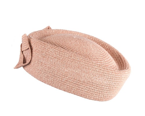Fascinators Online - Soft dusty pink stewardess pillbox by Max Alexander