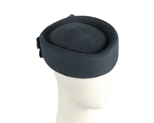 Fascinators Online - Soft navy stewardess pillbox by Max Alexander