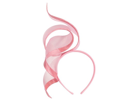 Fascinators Online - Twisted dusty pink racing fascinator by Fillies Collection