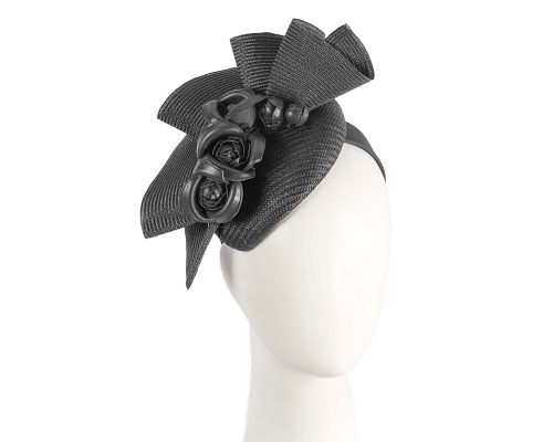Fascinators Online - Bespoke black racing fascinator by Fillies Collection