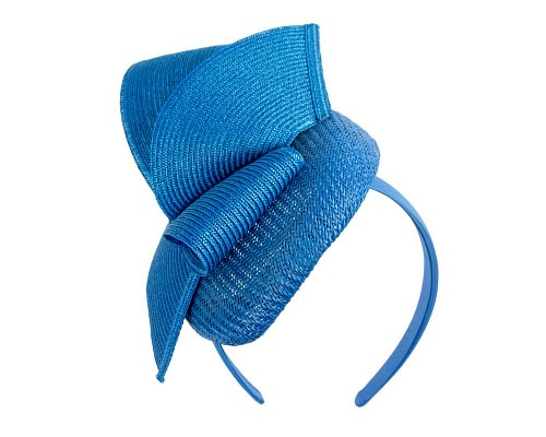 Fascinators Online - Royal blue racing pillbox fascinator by Fillies Collection