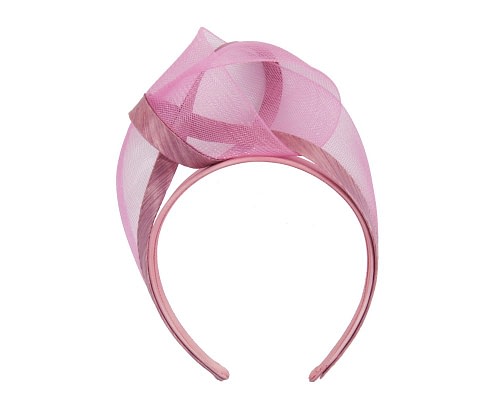 Fascinators Online - Dusty pink turban headband by Fillies Collection