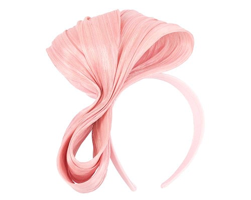 Fascinators Online - Blush bow racing fascinator by Fillies Collection