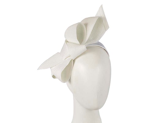 Fascinators Online - Large off white bow fascinator by Max Alexander