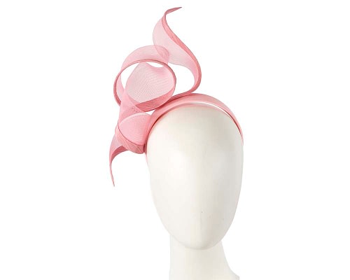 Fascinators Online - Twisted pink racing fascinator by Fillies Collection