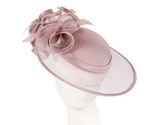 Fascinators Online - Tea rose custom made Mother of the Bride hat by Cupids Millinery