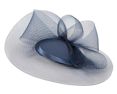 Fascinators Online - Navy custom made Mother of the Bride cocktail hat