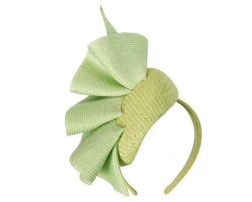 Fascinators Online - Lime green racing pillbox fascinator by Fillies Collection