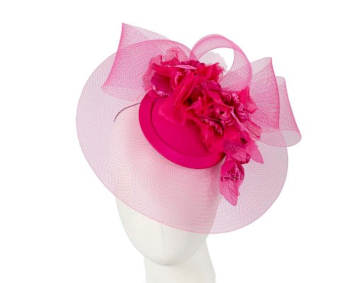 Fascinators Online - Fuchsia cocktail hat by Cupids Millinery