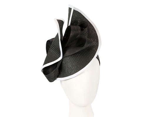 Fascinators Online - Black & White fascinator with bow by Fillies Collection