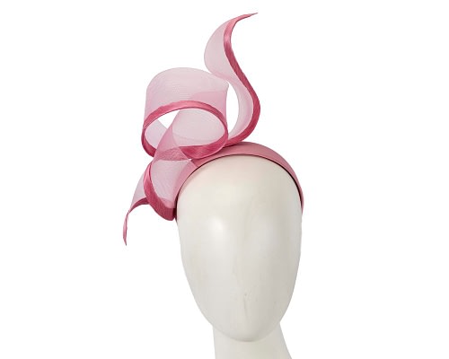 Fascinators Online - Twisted dusty pink racing fascinator by Fillies Collection