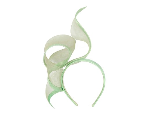 Fascinators Online - Twisted mint green racing fascinator by Fillies Collection