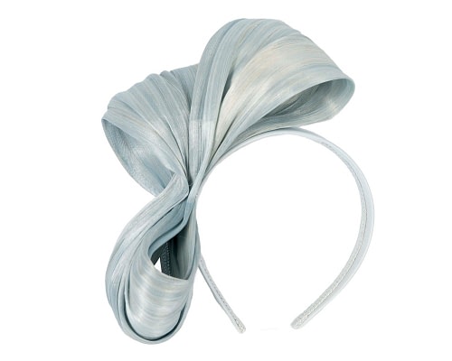 Fascinators Online - Light blue bow racing fascinator by Fillies Collection