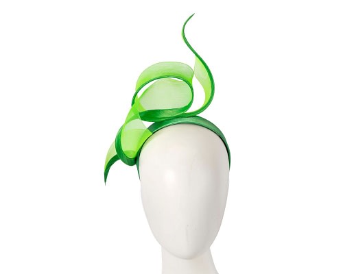 Fascinators Online - Twisted lime green racing fascinator by Fillies Collection