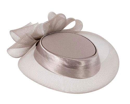 Fascinators Online - Grey custom made special occasion hat by Cupids Millinery