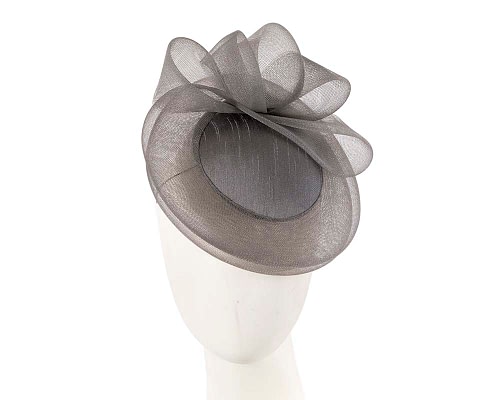 Fascinators Online - Charcoal custom made cocktail hat by Cupids Millinery
