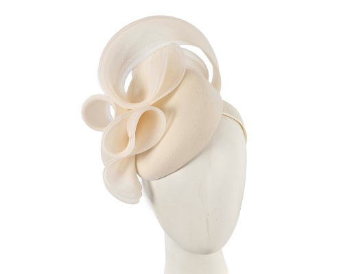 Fascinators Online - Large cream winter racing fascinator by Fillies Collection