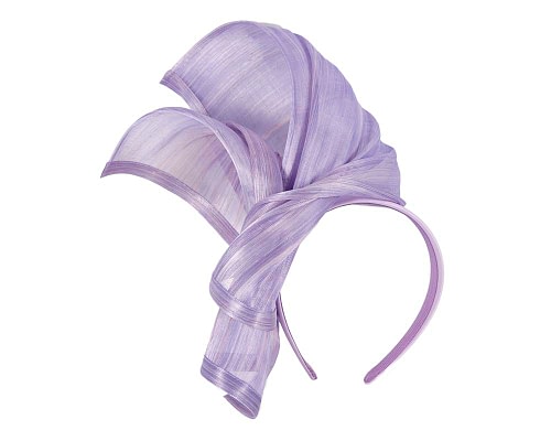 Fascinators Online - Lilac twists of silk abaca fascinator by Fillies Collection