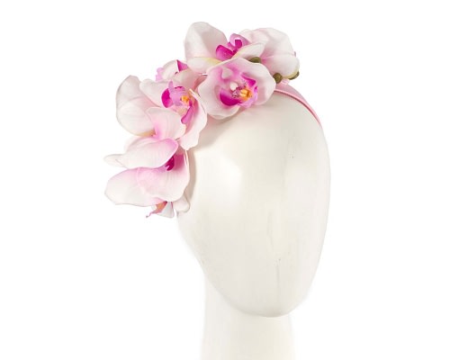 Fascinators Online - Realistic pink orchid flower headband by Fillies Collection