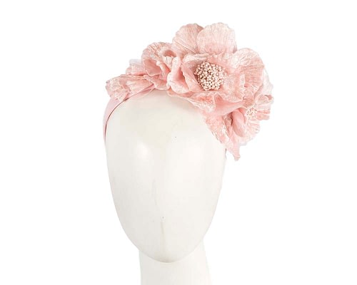 Fascinators Online - Pink flowers on the headband