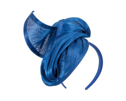 Fascinators Online - Bespoke royal blue racing fascinator by Fillies Collection