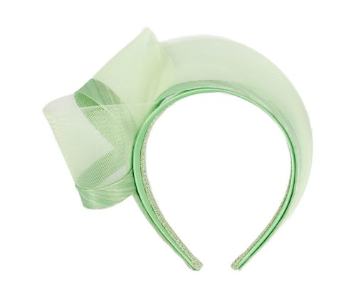 Fascinators Online - Light green racing fascinator headband by Fillies Collection