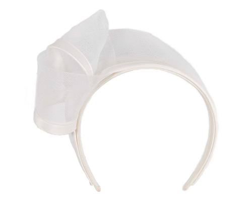 Fascinators Online - White racing fascinator headband by Fillies Collection