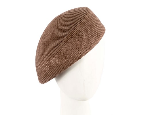 Fascinators Online - Brown beret hat by Max Alexander