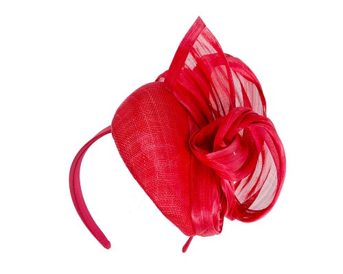 Fascinators Online - Red pillbox fascinator with silk bow by Fillies Collection