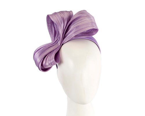 Fascinators Online - Lilac bow racing fascinator by Fillies Collection