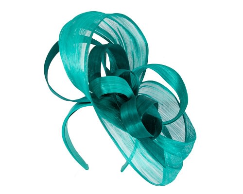 Fascinators Online - Large teal green fascinator by Fillies Collection
