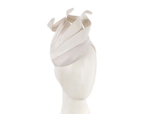 Fascinators Online - Bespoke white racing fascinator by Fillies Collection
